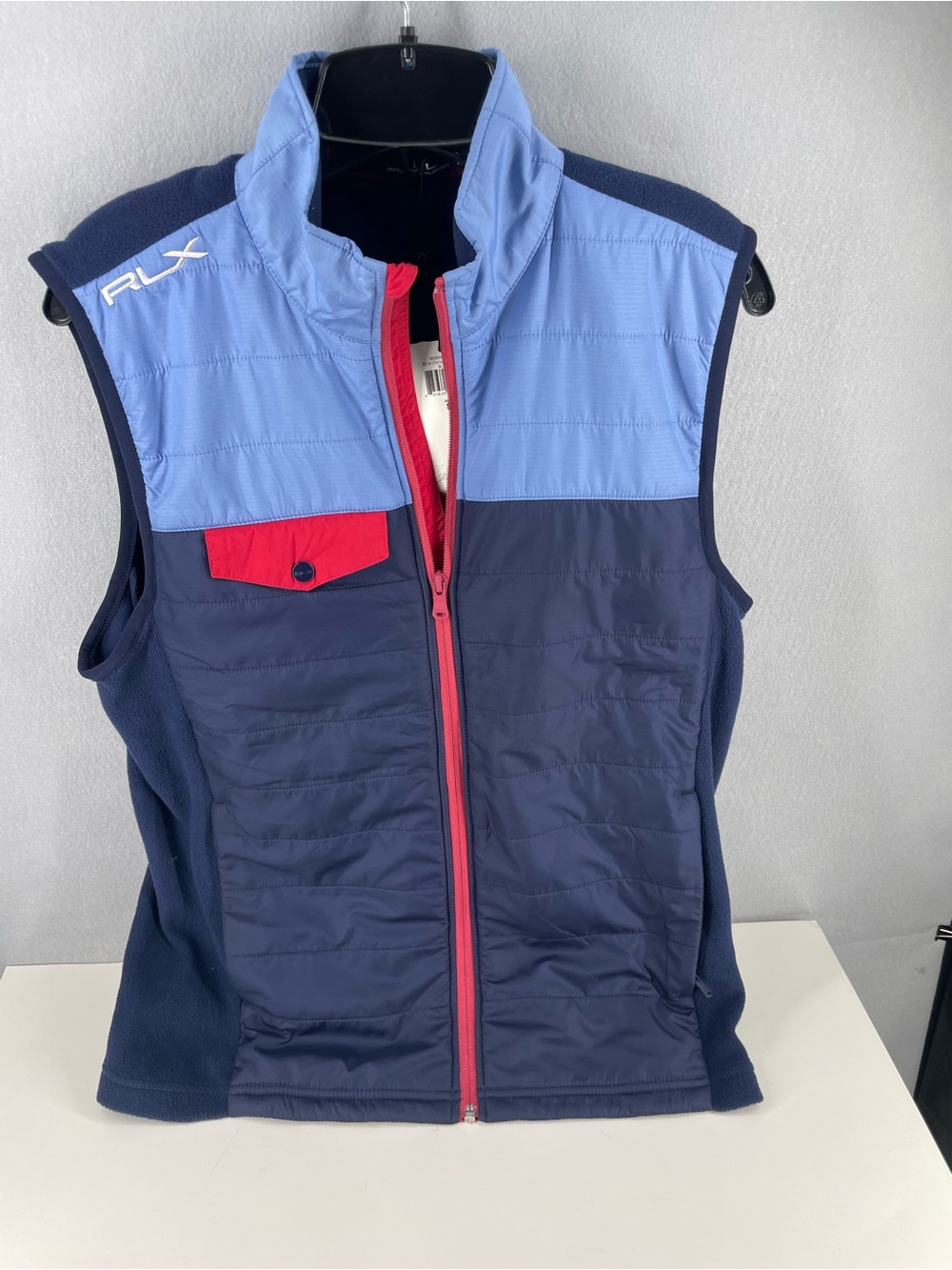 RLX Ralph Lauren Mens Size Small Golf Vest New England Fleece Quilted Fleece NWT